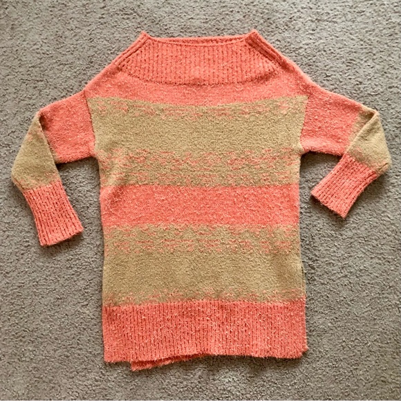 Pilcro Rugby Tunic Sweater Pink Combo - Picture 3 of 9